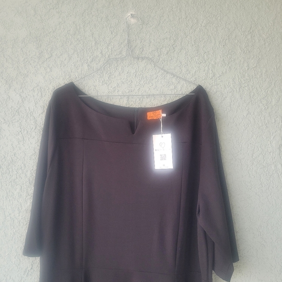 Marycrafts Women's Fit Flare Tea Midi Dress sz 22 black  NWT - Picture 7 of 11